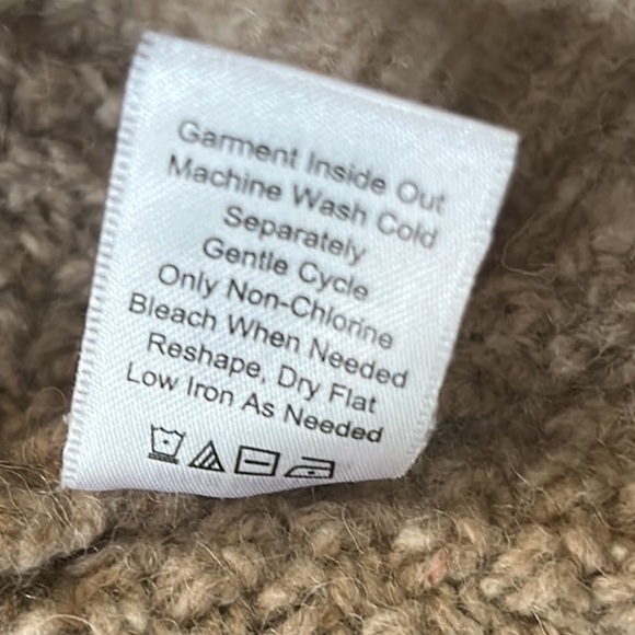 Coldwater Creek Tan Cashmere Blend Cowl Neck Dolman Sleeve Sweater - 10 / 12 - Picture 10 of 10